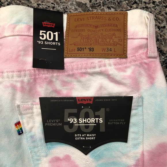 LEVI’S  501 tie dye shorts - Picture 4 of 5